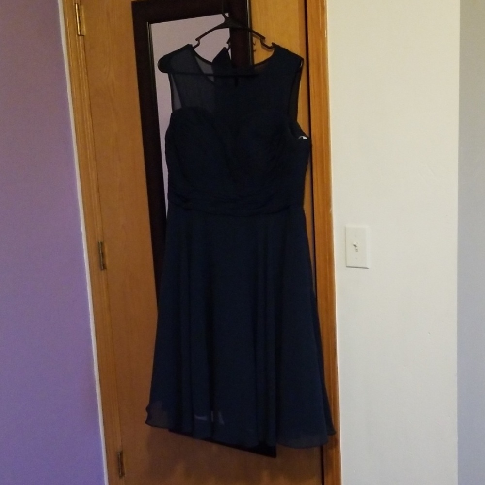 Dark Navy Blue Bridesmaid Dress